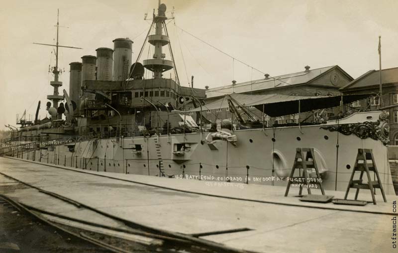 Image 135 - U.S. Battleship Colorado in Dry Dock at Puget Sound Navy Yard