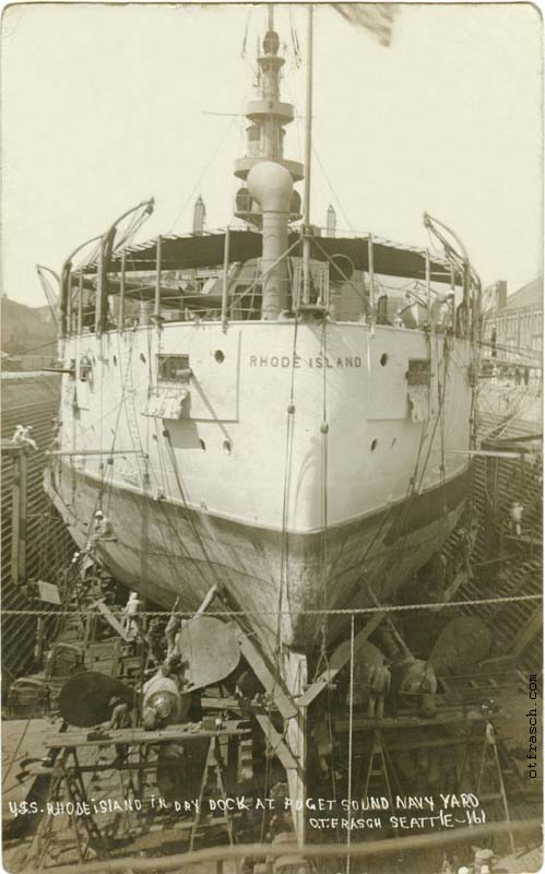 Image 161 - U.S.S. Rhode Island in Dry Dock at Puget Sound Navy Yard