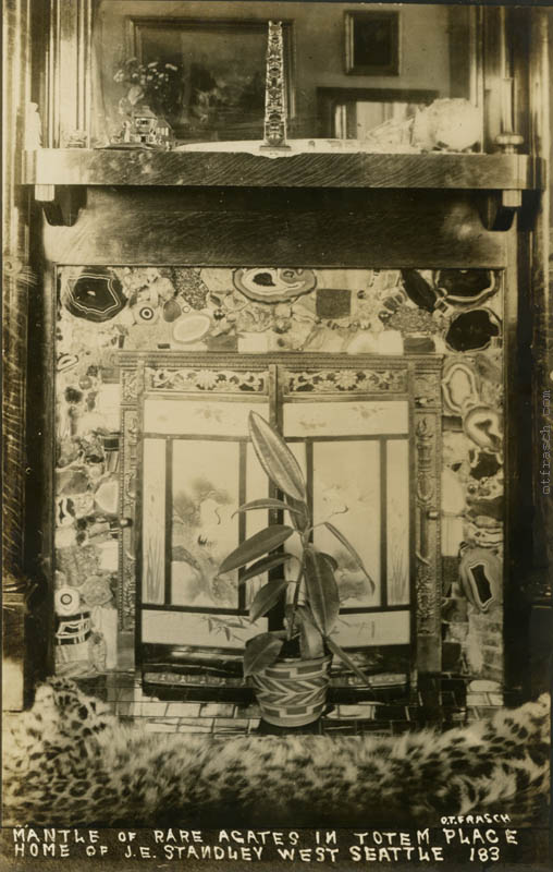 Image 183 - Mantle of Rare Agates in Totem Place Home of J.E. Standley West Seattle