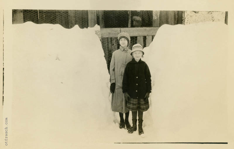 Unnumbered Image - Girls in Snow Drift