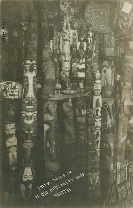 Unnumbered Image - Totem Poles in Ye Old Curiosity Shop Seattle