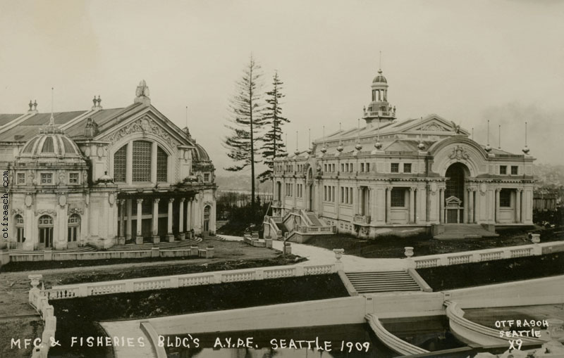Image X9 - Mfg. & Fisheries Bldg's A.Y.P.E. Seattle 1909